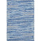 5' X 8' Blue Ivory And Gray Striped Washable Area Rug With UV Protection