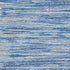 5' X 8' Blue Ivory And Gray Striped Washable Area Rug With UV Protection