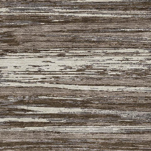 5' X 8' Brown And Beige Striped Washable Area Rug With UV Protection