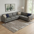 8' X 10' Brown And Beige Striped Washable Area Rug With UV Protection