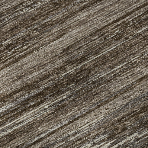 8' X 10' Brown And Beige Striped Washable Area Rug With UV Protection
