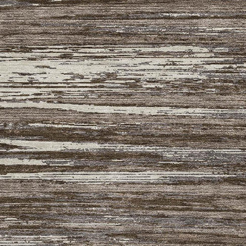 8' X 10' Brown And Beige Striped Washable Area Rug With UV Protection