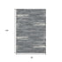 8' X 10' Gray And Ivory Striped Washable Area Rug With UV Protection