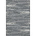 8' X 10' Gray And Ivory Striped Washable Area Rug With UV Protection