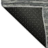8' X 10' Gray And Ivory Striped Washable Area Rug With UV Protection