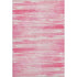 9' X 12' Pink And Ivory Striped Washable Area Rug With UV Protection