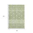8' X 10' Artichoke Green And Ivory Geometric Washable Area Rug With UV Protection