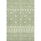 8' X 10' Artichoke Green And Ivory Geometric Washable Area Rug With UV Protection