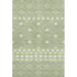 8' X 10' Artichoke Green And Ivory Geometric Washable Area Rug With UV Protection
