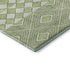 8' X 10' Artichoke Green And Ivory Geometric Washable Area Rug With UV Protection