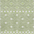 8' X 10' Artichoke Green And Ivory Geometric Washable Area Rug With UV Protection