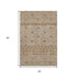 5' X 8' Brown And Beige Geometric Washable Area Rug With UV Protection