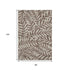 8' X 10' Brown And Beige Floral Washable Area Rug With UV Protection