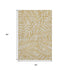 5' X 8' Gold And Ivory Floral Washable Area Rug With UV Protection