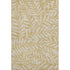 5' X 8' Gold And Ivory Floral Washable Area Rug With UV Protection