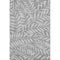 5' X 8' Gray And Silver Floral Washable Area Rug With UV Protection
