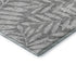8' X 10' Gray And Silver Floral Washable Area Rug With UV Protection