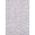 9' X 12' Lavender And Ivory Floral Washable Area Rug With UV Protection