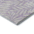 9' X 12' Lavender And Ivory Floral Washable Area Rug With UV Protection