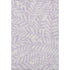 9' X 12' Lavender And Ivory Floral Washable Area Rug With UV Protection