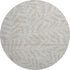 8' Taupe And Beige Floral Washable Round Rug With UV Protection