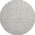 8' Taupe And Beige Floral Washable Round Rug With UV Protection