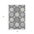 5' X 8' Charcoal And Ivory Geometric Washable Area Rug With UV Protection