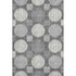 5' X 8' Charcoal And Ivory Geometric Washable Area Rug With UV Protection