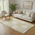 5' X 8' Gold And Ivory Geometric Washable Area Rug With UV Protection
