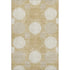 5' X 8' Gold And Ivory Geometric Washable Area Rug With UV Protection