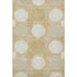 5' X 8' Gold And Ivory Geometric Washable Area Rug With UV Protection