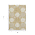 8' X 10' Gold And Ivory Geometric Washable Area Rug With UV Protection