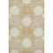 8' X 10' Gold And Ivory Geometric Washable Area Rug With UV Protection