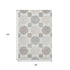 8' X 10' Ivory Beige And Gray Geometric Washable Area Rug With UV Protection