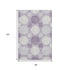 8' X 10' Purple Ivory And Gray Geometric Washable Area Rug With UV Protection