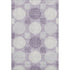 8' X 10' Purple Ivory And Gray Geometric Washable Area Rug With UV Protection