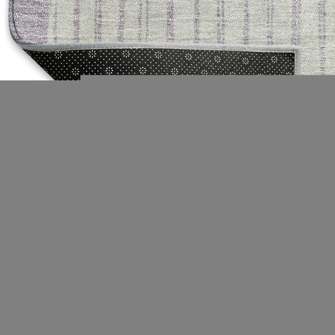 8' X 10' Purple Ivory And Gray Geometric Washable Area Rug With UV Protection
