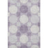 8' X 10' Purple Ivory And Gray Geometric Washable Area Rug With UV Protection