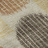 8' Tan Gold And Brown Geometric Washable Round Rug With UV Protection