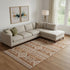 8' X 10' Rust And Ivory Southwestern Washable Area Rug With UV Protection