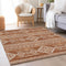 8' X 10' Rust And Ivory Southwestern Washable Area Rug With UV Protection