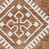 8' X 10' Rust And Ivory Southwestern Washable Area Rug With UV Protection