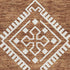 8' X 10' Rust And Ivory Southwestern Washable Area Rug With UV Protection