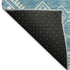8' X 10' Teal And Ivory Southwestern Washable Area Rug With UV Protection