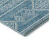 8' X 10' Teal And Ivory Southwestern Washable Area Rug With UV Protection