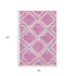 5' X 8' Blush And Ivory Abstract Geometric Washable Area Rug With UV Protection
