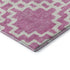5' X 8' Blush And Ivory Abstract Geometric Washable Area Rug With UV Protection