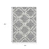 5' X 8' Gray And Ivory Abstract Geometric Washable Area Rug With UV Protection