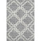 5' X 8' Gray And Ivory Abstract Geometric Washable Area Rug With UV Protection