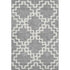 5' X 8' Gray And Ivory Abstract Geometric Washable Area Rug With UV Protection